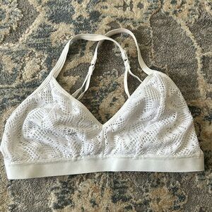 Lacy cross back white bandeau